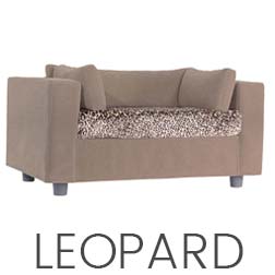 Pet sofa taupe - plaid Leopard